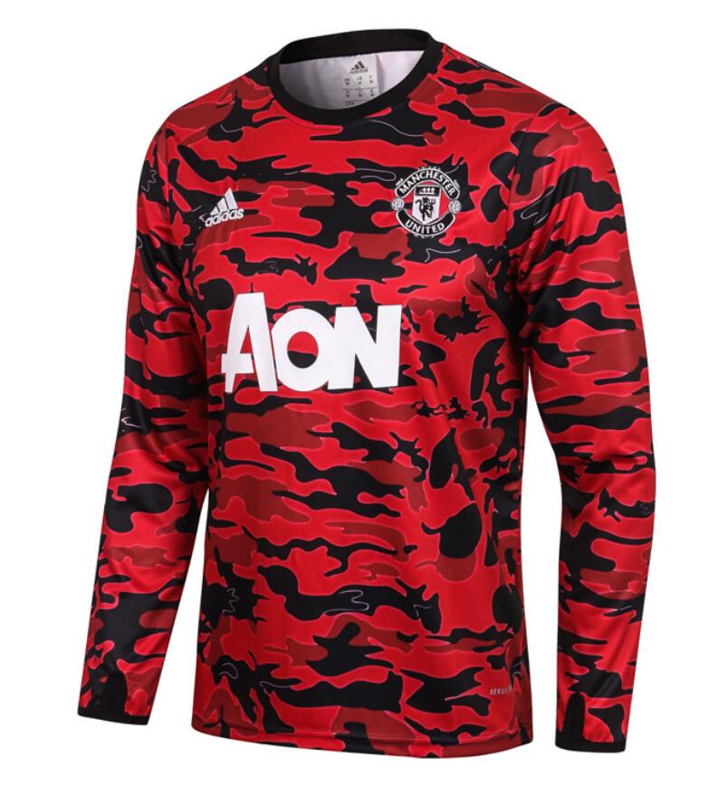 2021/22 Manchester United Red Black Training Sweatshirt